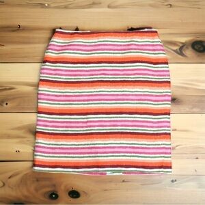 Talbots 100% Linen Striped‎ Multicolor Skirt, Size 10